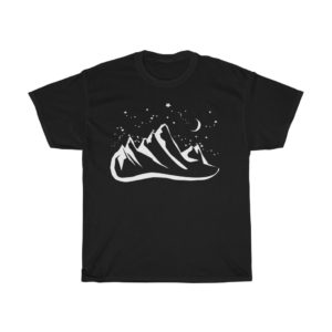 Moon Mountain and Stars Unisex T-Shirt