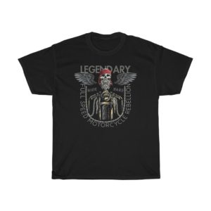 Skull and Wings Motorcycle Unisex T-Shirt