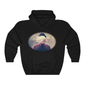 Man with Cloud Head Hoodie Surreal