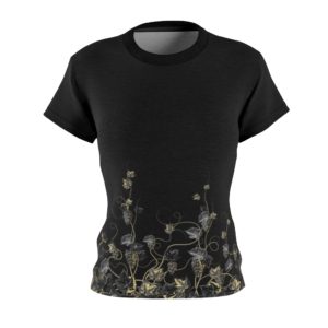 Golden Floral Pattern T-Shirt