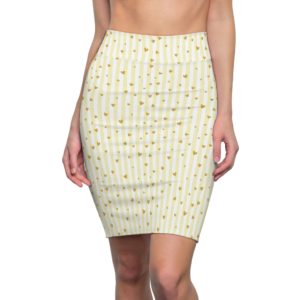 Golden Hearts Pencil Skirt