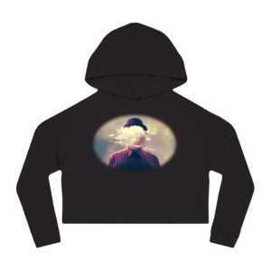 Man with Cloud Head Cropped Hoodie