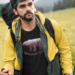 Adventure Awaits with Grizzly Bear T-shirt