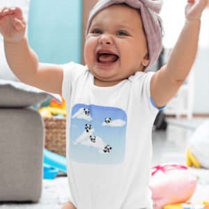 Baby Pandas in Clouds Bodysuit