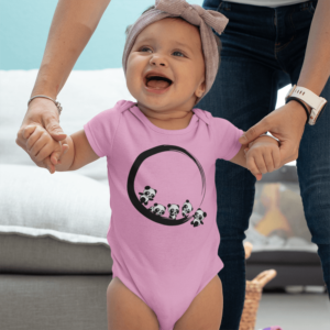 Baby Pandas in a Zen Circle Bodysuit