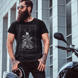 Death Tarot Card with Horns and Snakes T-Shirt