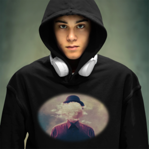 Man with Cloud Head Hoodie