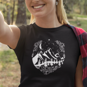 Moon Mountain Stars Female T-Shirt