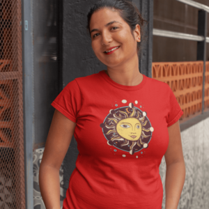 Smiling Sun with Moon Phases T-shirt