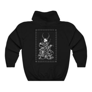 Death Tarot Card with Horns and Snakes Unisex Hoodie