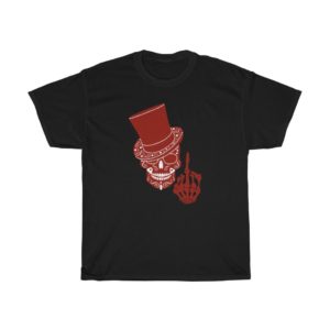 Skull with middle finger Unisex T-Shirt