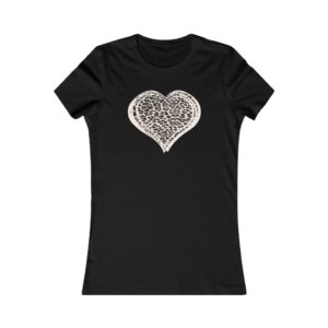 Leopard Heart Female T-Shirt