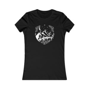 Moon Mountain Stars Female T-Shirt