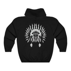 Skull in Full Headdress Unisex Hoodie