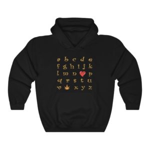 Love Weed Alphabet Unisex Hoodie