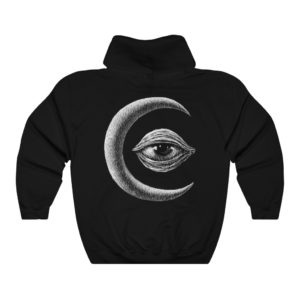 Eye in Crescent Moon Unisex Hoodie