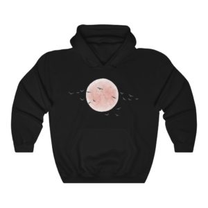 Birds Against Red Sun Unisex Hoodie