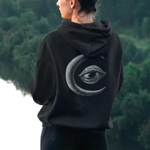 Eye in Crescent Moon Unisex Hoodie