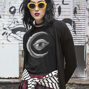 Eye in Crescent Moon Unisex T-Shirt