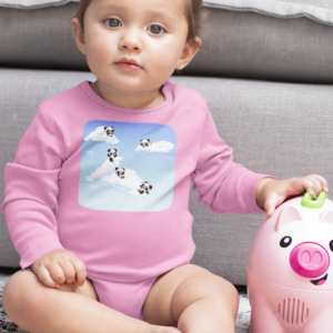 Pandas in Clouds Long Sleeve Bodysuit 0-24M