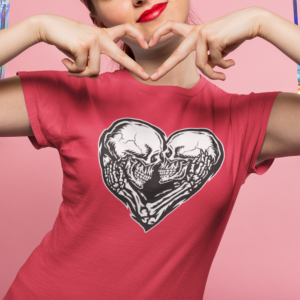 Skull Couple in Love Unisex T-Shirt