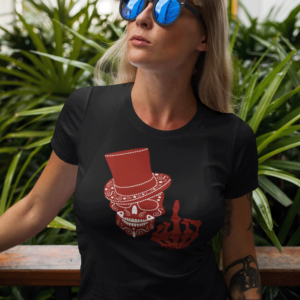 Skull with middle finger Unisex T-Shirt